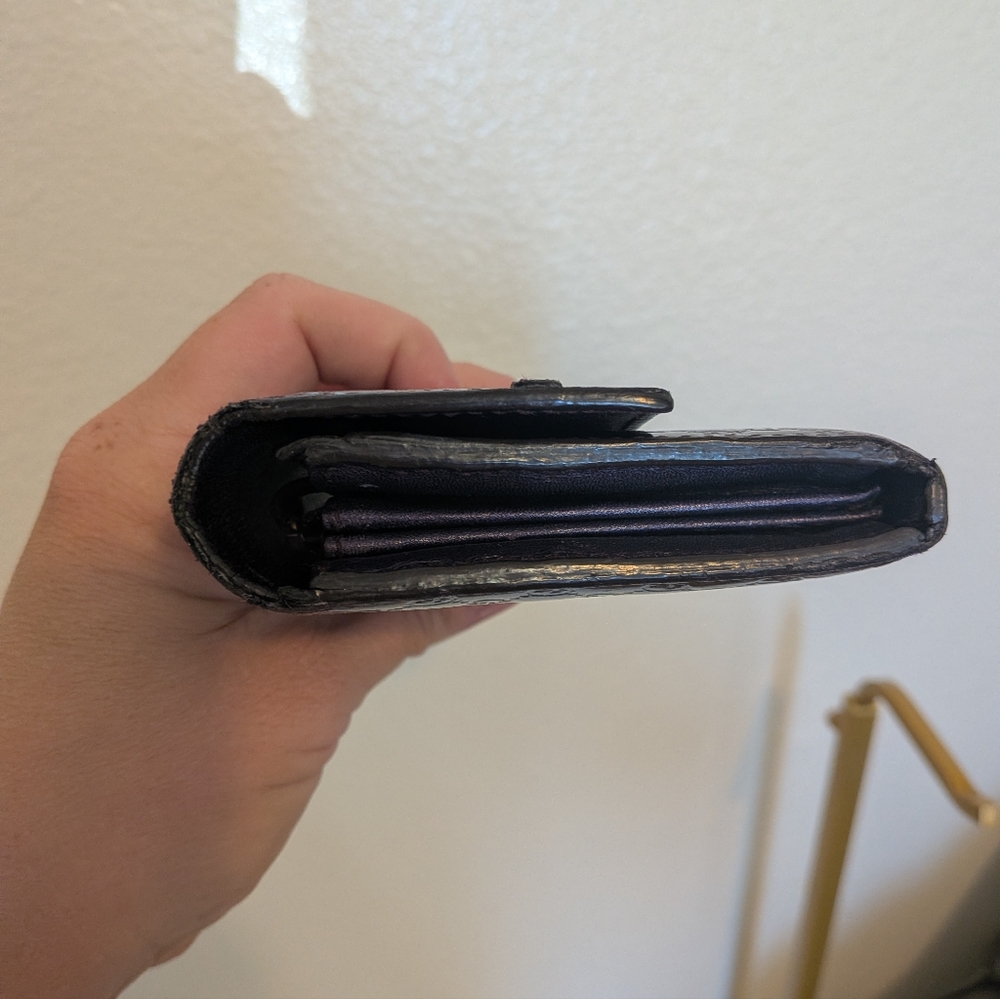 Gucci Guccisima Patent Leather Deep Purple Long Snap Wallet - Picture 11 of 16